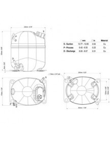 Компресор для холодильника EMBRACO ASPERA NJ6226ZX R134a 2973W (з пусковим реле 3PHASE)