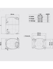 Компресор для холодильника EMBRACO ASPERA NJ7240F R22 4851W (з пусковим реле PSC)