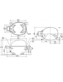 Компресор для холодильника SECOP (DANFOSS) NL8.4CLX R404а/R507а 370W (з пусковим реле)