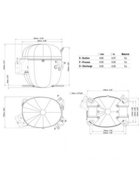Компресор для холодильника EMBRACO NT2180U R290 931W (з пусковим реле CSIR)