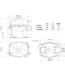 Компресор для холодильника EMBRACO ASPERA NT6230U R290 2109W (з пусковим реле CSR)