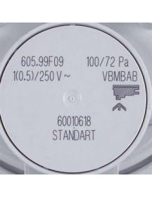 Реле тиску повітря (пресостат) Huba Control 100/72 Па для газового котла Beretta R01005272