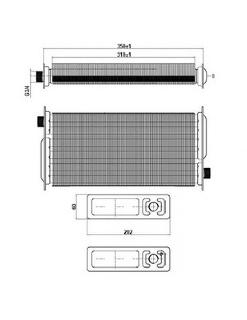 Теплообмінник первинний для газового котла Beretta Super Exclusive 28 кВт R2378 Теплообмінник первинний для газового котла Beretta Super Exclusive 28 кВт R2378