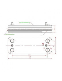 Теплообмінник пластинчастий ГВП (12 пластин) для газового котла Beretta R8036 Теплообмінник пластинчастий ГВП (12 пластин) для газового котла Beretta R8036