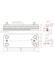 Теплообмінник пластинчастий ГВП (12 пластин) для газового котла Beretta R8036 Теплообмінник пластинчастий ГВП (12 пластин) для газового котла Beretta R8036