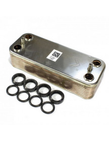 Теплообмінник пластинчастий ГВП (16 пластин) для газового котла Beretta City, Super Exclusive R8037 Теплообмінник пластинчастий ГВП (16 пластин) для газового котла Beretta City, Super Exclusive R8037