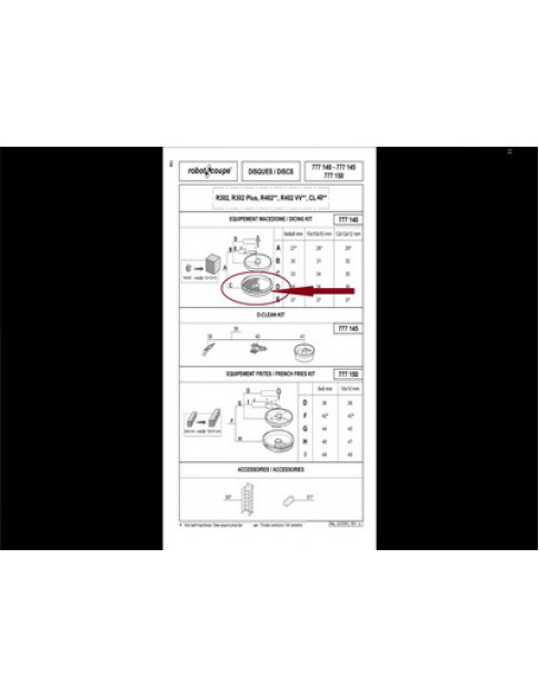 Диск-сітка для нарізки кубиками 10х10mm Robot Coupe RC102065