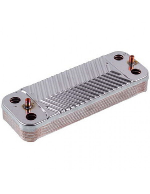 Теплообмінник пластинчастий ГВП (10 пластин) для газового котла Saunier Duval S1005800 Теплообмінник пластинчастий ГВП (10 пластин) для газового котла Saunier Duval S1005800