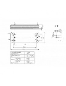 Теплообмінник пластинчастий ГВП Swep (12 пластин) для газового котла Saunier Duval Themaclassic, Combitec, Semia, Themacondens S1005800