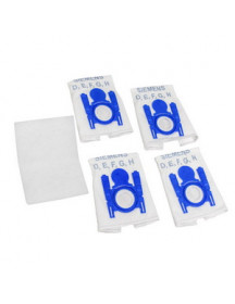 Мішки з мікроволокна (набір з 4 шт) WORWO + фільтр мотора для пилососа Bosch/Siemens SBMB01K