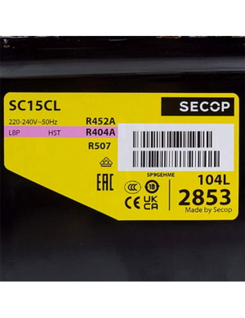 Компресор для холодильника SECOP (DANFOSS) SC15CL R404а/R507а 615W (з пусковим реле BN221)