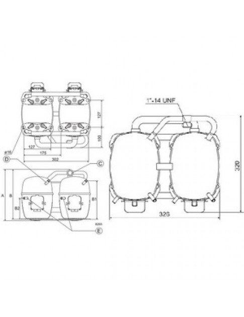 Компресор для холодильника SECOP (DANFOSS) SC21/21CL R404а/R507а 3213W (з пусковим реле CSR)