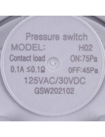 Реле тиску повітря (пресостат) 75/45 Па для газового котла TD24110026 Реле тиску повітря (пресостат) 75/45 Па для газового котла TD24110026