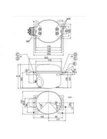 Компресор для холодильника SECOP (DANFOSS) TL3G R134a 58W (з пусковим реле RSIR/CSIR)