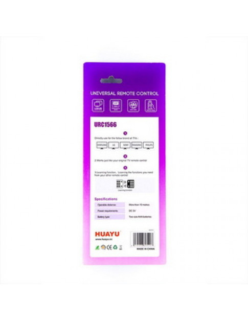 Пульт дистанційного керування для телевізора URC1566 універсальний HUAYU