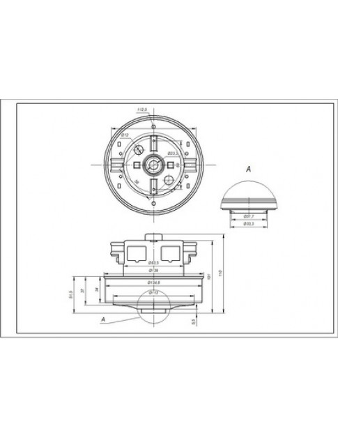 Двигун для пилососа VAC031UN (з виступом) SKL D=134/84 mm H=35/101 mm 1400 W Двигун для пилососа VAC031UN (з виступом) SKL D=134/84 mm H=35/101 mm 1400 W