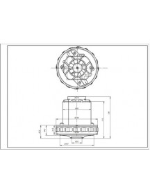 Двигун для мийного пилососа VAC060UN SKL D=134/90 mm H=31/130 mm 1350 W