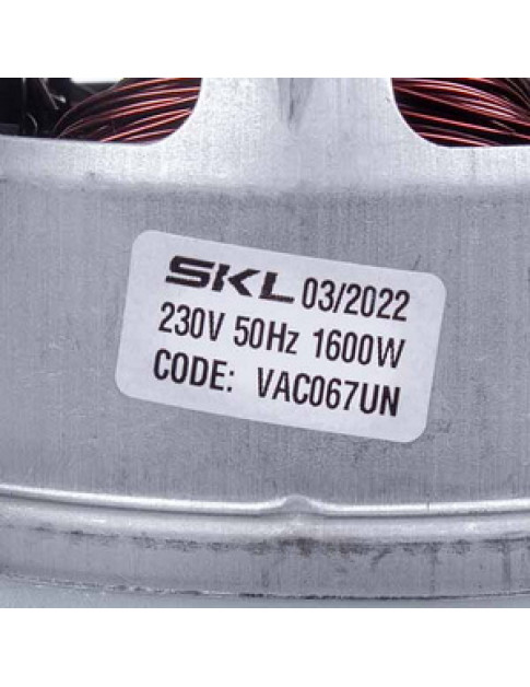 Двигун для пилососа VAC067UN (з виступом) SKL D=102/94 mm H=25/107 mm 1600 W Двигун для пилососа VAC067UN (з виступом) SKL D=102/94 mm H=25/107 mm 1600 W