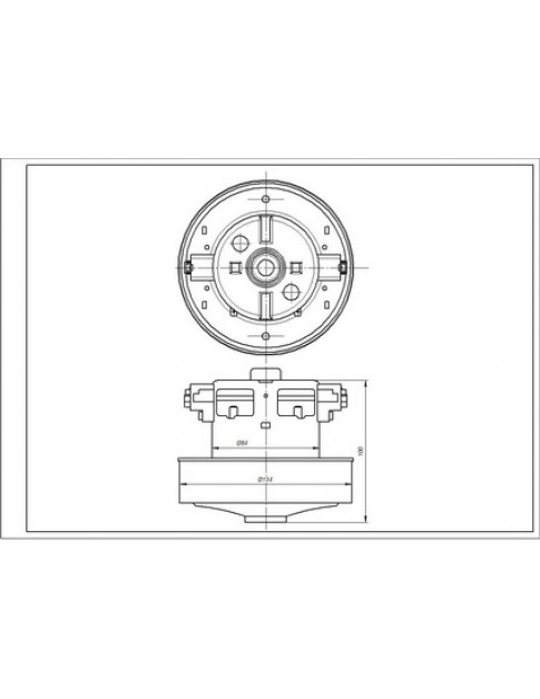 Двигун для пилососа VCM046 IRMATECH MOTOR D=134/84 mm H=24/100 mm 1400 W 230 V