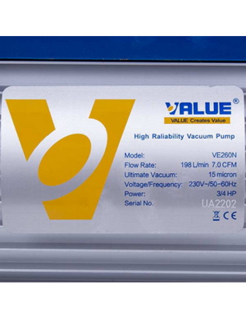 Вакуумний насос Value VE-260 (2 ступ./170 л/хв.)