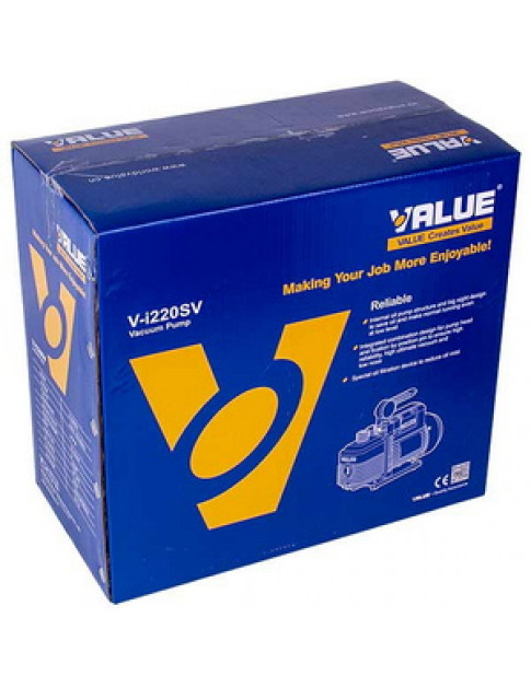 Вакумний насос з манометром Value VI 220-SV (2 ступ., 51 л/хв.) Вакумний насос з манометром Value VI 220-SV (2 ступ., 51 л/хв.)