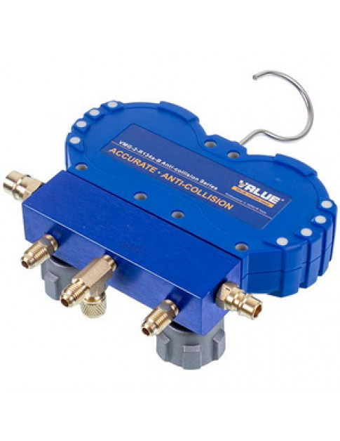 Манометричний колектор 2-вентильний VALUE VMG-2 R134aВ + шланги 3шт.x900mm + автомуфти 2шт. (R134a)