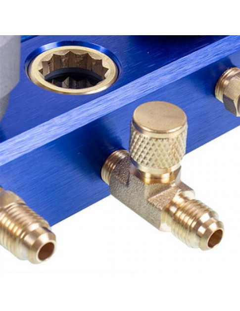 Манометричний колектор 2-вентильний VALUE VMG-2 R134aВ + шланги 3шт.x900mm + автомуфти 2шт. (R134a)