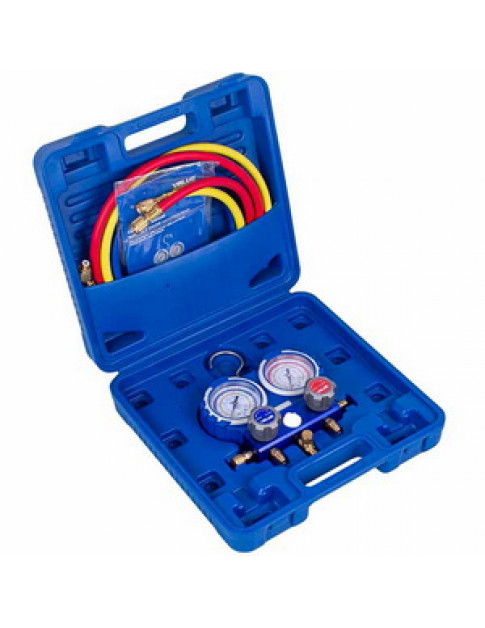 Манометрический коллектор 2-вентильный VALUE VMG -2 R600-В + шланги 3 шт. x900мм (R600)