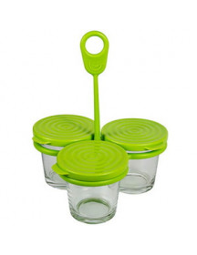 Набір баночок круглих (3шт) з тримачем для мультиварки Tefal XA500039