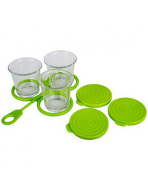 Набір баночок круглих (3шт) з тримачем для мультиварки Tefal XA500039