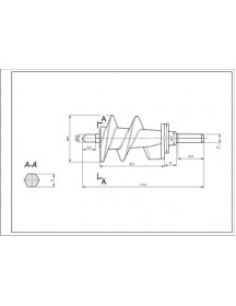 Шнек (з ущільнюючим кільцем) для м&aposясорубки Moulinex XF911101