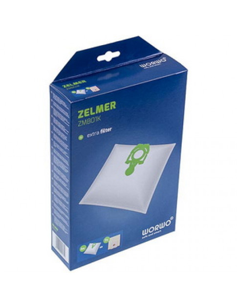 Zelmer \ Bosch ZMB01K Набір мішків WORWO (4шт) для пилососа