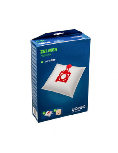 Мішки для пилососів Zelmer\Bosch ZMB03K WORWO (комплект з мішків 4 шт + мікрофільтр)
