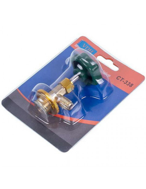 Кран универсальный для заправки литровых баллонов К-538/338 для R12 (с резьбой М12*1,25)